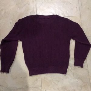 Purple knitted sweater